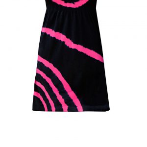 Sukienka plażowa bandeau bonprix czarno-różowy