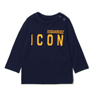 DSQUARED2 KIDS - Granatowa bluzka z logo Icon 0-3 lat