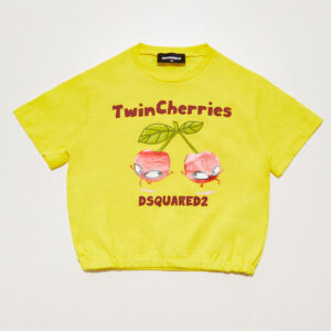 DSQUARED2 KIDS - Żółta bluzka z nadrukiem 4-12 lat