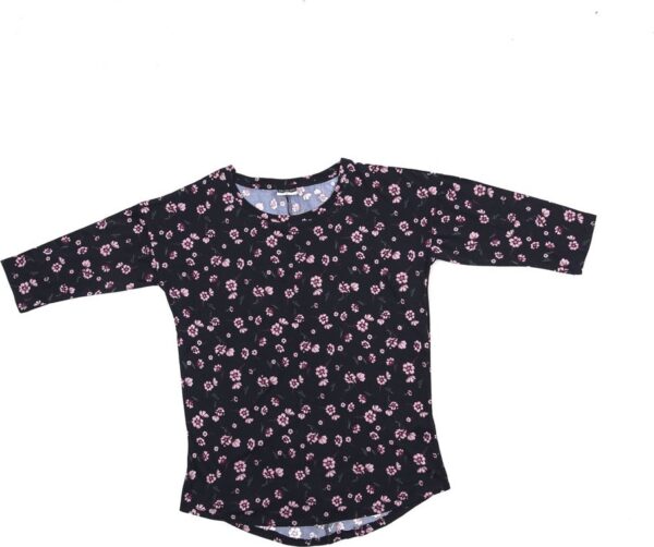 Pepco Czarna damska bluzka w kwiaty z rękawem 3/4 XL