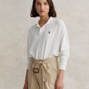 RALPH LAUREN - Biała bluzka Polo Straight fit