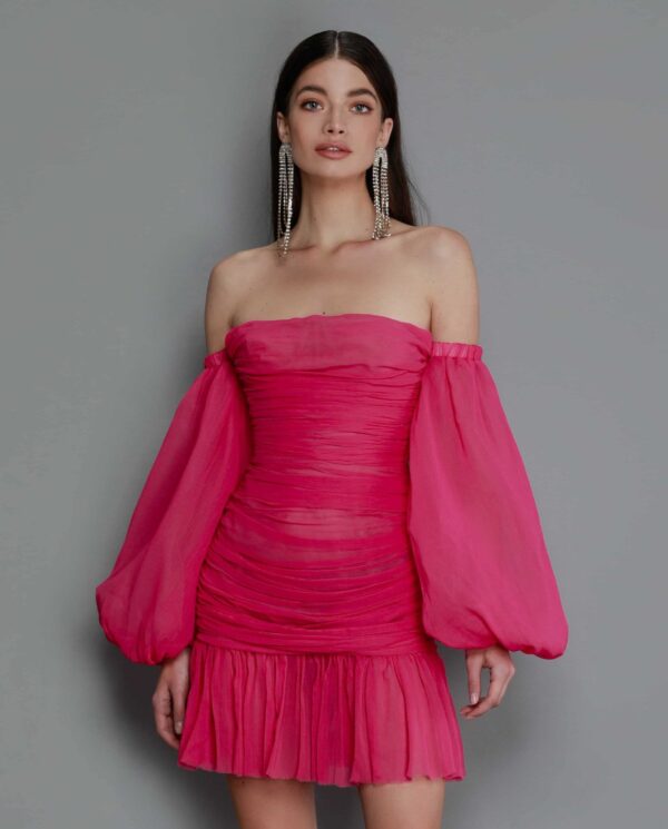 Sukienka size plus kolor Różowy / Fioletowy.