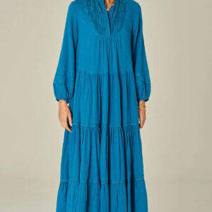 Sukienka rozkloszowana w kolorze Niebieski / Granatowy.