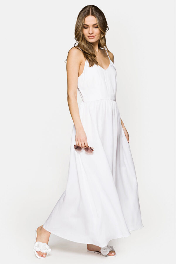 długa sukienka Lancerto kolor Biały