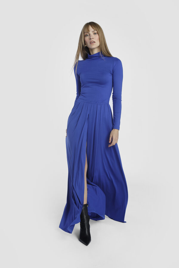 długa sukienka  kolor Niebieski