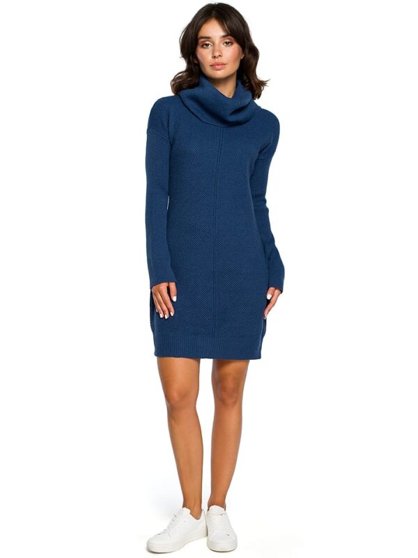 Be Wear Dzianinowa sukienka w kolorze niebieskim rozmiar: onesize.