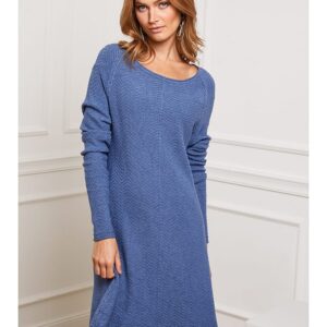 Joséfine Sukienka dzianinowa "Groland" w kolorze niebieskim rozmiar: S.