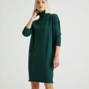 BGN Sukienka dzianinowa w kolorze ciemnozielonym rozmiar: XL.