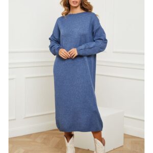 So Cachemire Sukienka dzianinowa "Fastidius" w kolorze niebieskim rozmiar: XL.