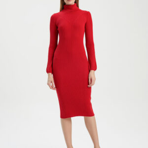 BGN Dzianinowa sukienka w kolorze czerwonym rozmiar: 34.