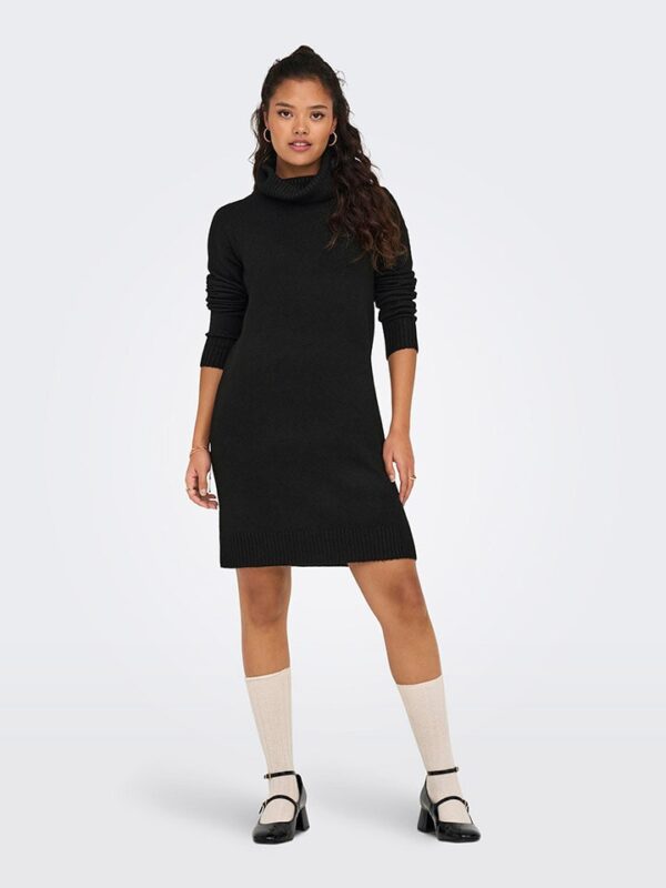 JDY Sukienka dzianinowa w kolorze czarnym z golfem rozmiar: XL.