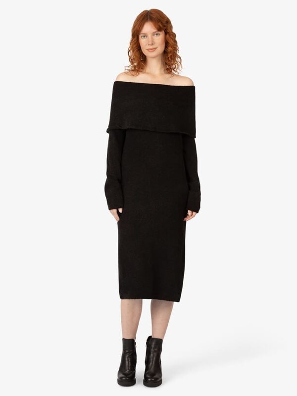 APART Dzianinowa sukienka w kolorze czarnym rozmiar: 44.