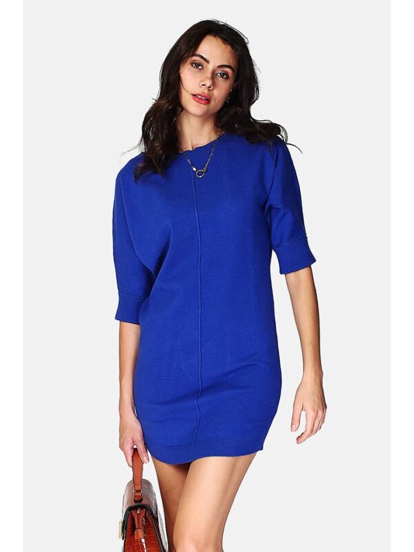 ASSUILI Sukienka dzianinowa w kolorze niebieskim rozmiar: 34.