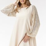 Sukienka Model A694 Beige - awama